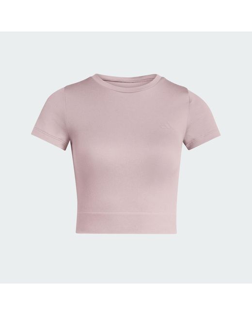 Adidas Purple Workout Essentials Knit Baby T-Shirt