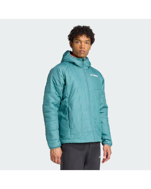 Giacca Terrex Multi Synthetic Insulated Hooded di Adidas in Blue da Uomo