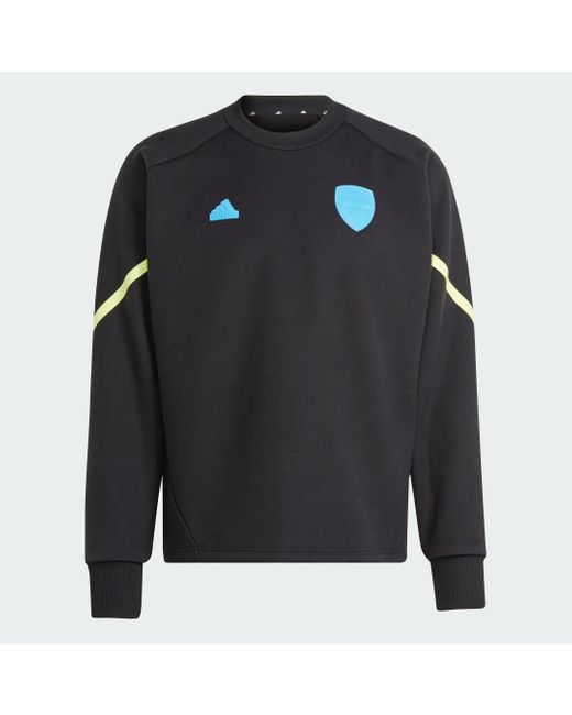Adidas Blue Arsenal Designed For Gameday Crew Sweatshirt for men
