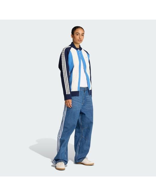 Adidas Blue Originals Archive Cutline Knit Track Top