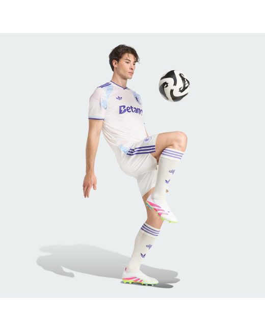Adidas White Aston Villa Fc 25/26 Third Shorts for men