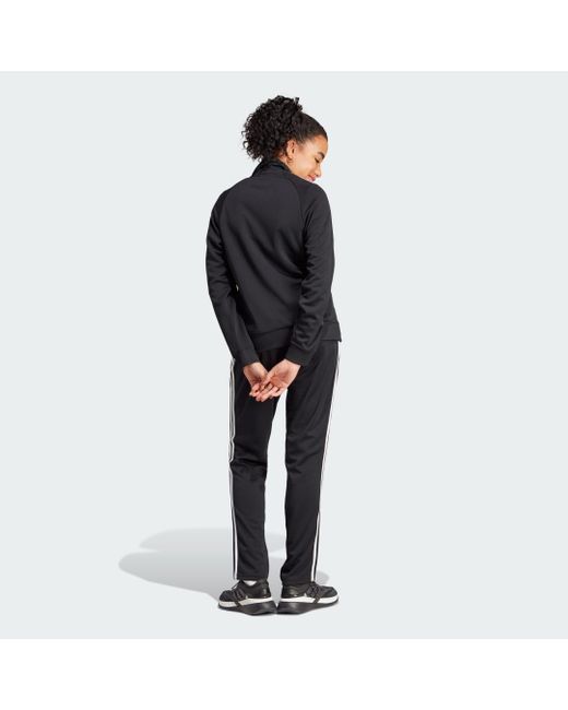 Adidas Black 3-Stripes Doubleknit Track Suit