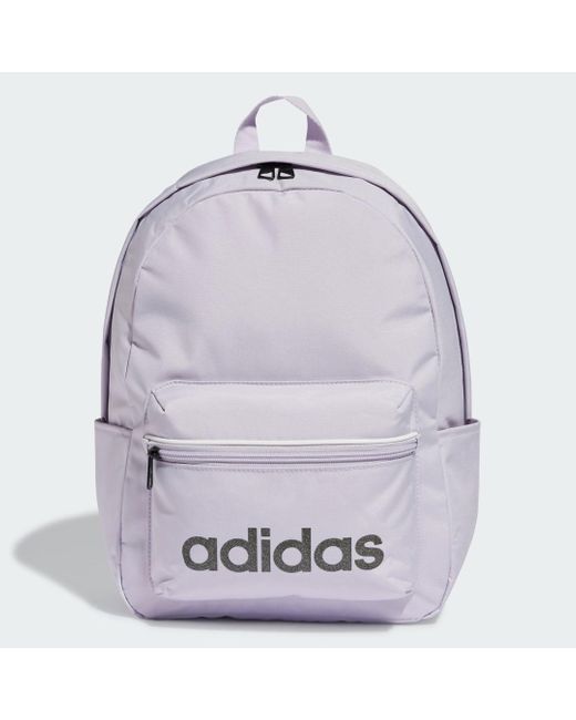 Adidas Purple Linear Essentials Backpack