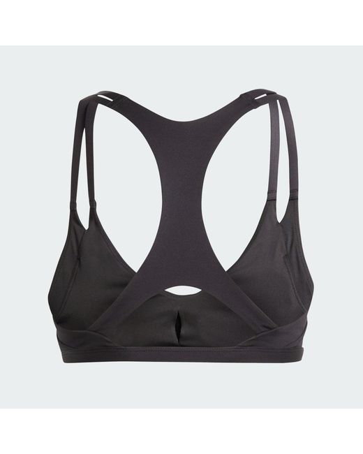 Adidas Black Aeroimpact Luxe Training Light-Support Bra
