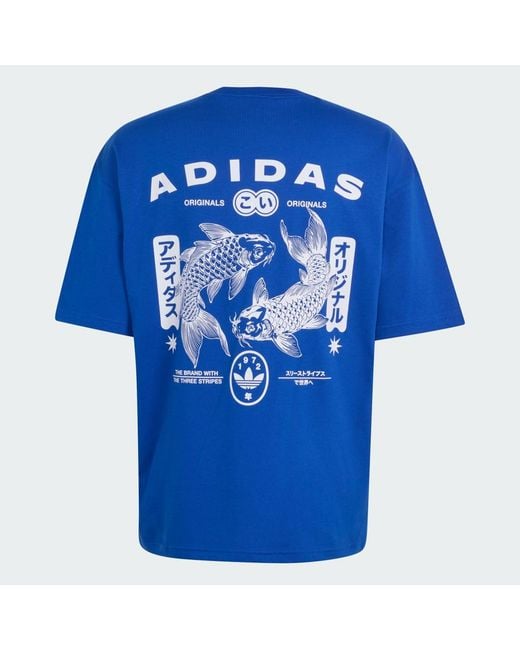 Adidas Blue Koi Gfx T-Shirt for men