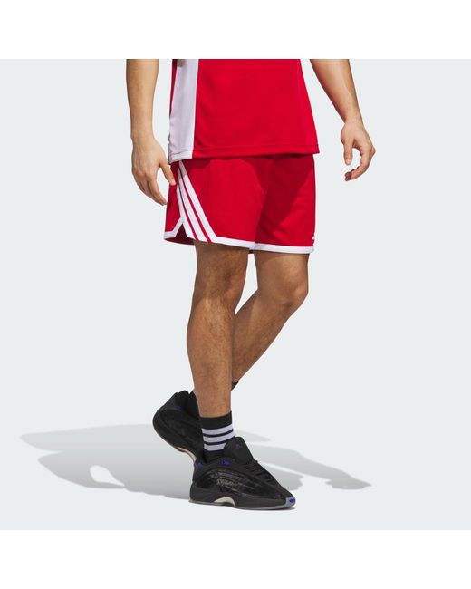 Adidas Red 3G Speed Basketball Aeroready Shorts for men