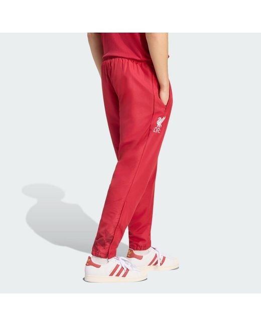 Adidas Red Liverpool Fc Stadium Pants for men