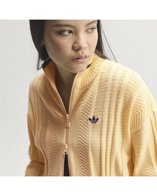 Adidas Blue Cable Knit Firebird Track Top