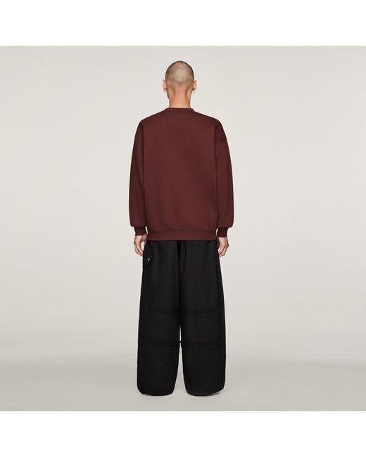 Adidas Red Y-3 Brushed Terry Crew Sweatshirt
