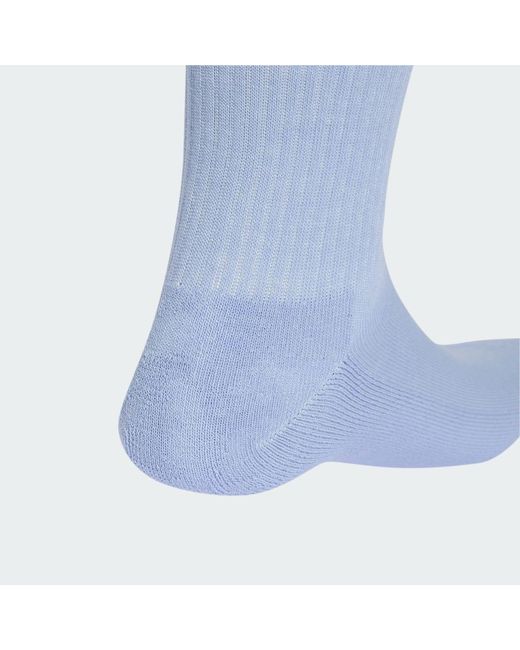 Adidas Blue Trefoil Cushion Crew Socks 6 Pairs