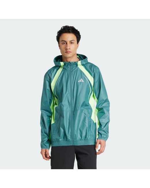 Adidas Blue Tech Apparel Windbreaker for men
