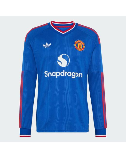 Adidas Blue Manchester United 26/27 Away Jersey Longsleeve for men