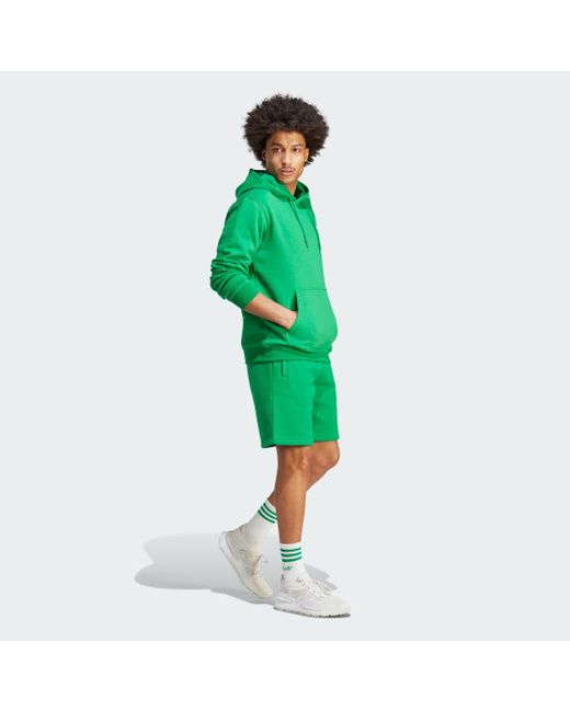 Adidas Green Trefoil Essentials Hoodie for men