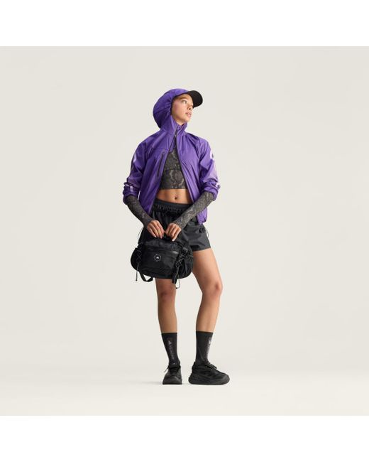 By Stella Mccartney Maglietta A Maniche Lunghe Da Allenamento Crop Stampata di Adidas in Gray