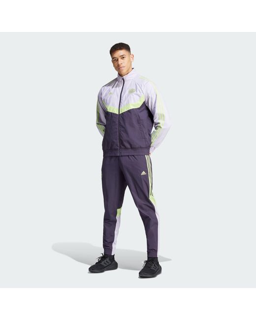 adidas Fc Bayern Woven Tracksuit Bottoms in Blue for Men