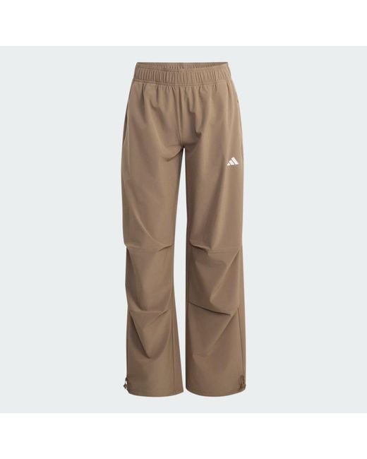 Adidas Brown Workout Essentials Woven Training Joggers