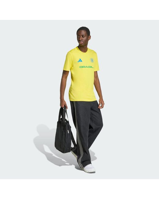 Adidas Yellow Fifa World Cup 26 Brazil Jersey for men