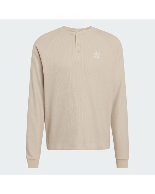 Adidas Natural Trefoil Essentials Long-Sleeve Top for men