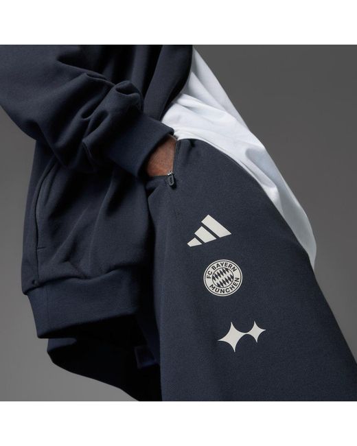 Adidas Gray Fc Bayern Bstn Track Tracksuit Bottoms for men