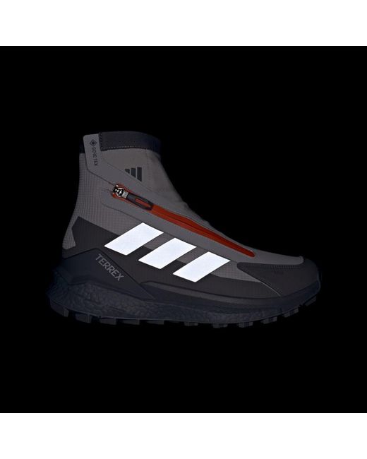 Adidas Gray Terrex Free Hiker 2 Gtx Climawarm+ Hiking Shoes for men