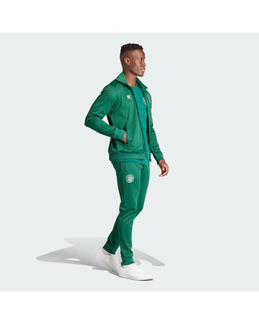 Pantaloni da allenamento Essentials Trefoil Celtic FC di Adidas in Green da Uomo