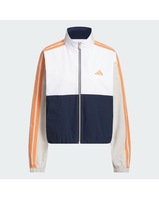 Adidas Blue Beyond The Course Colorblock Twistweave Full-Zip Jacket