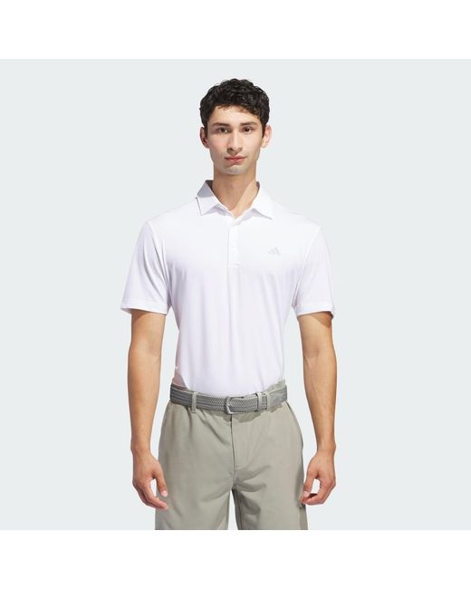 Polo De Color Sólido Ultimate365 Adidas de hombre de color White