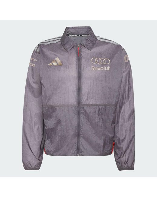 Adidas Purple Audi Revolut F1 Team Driver Paddock Jacket for men