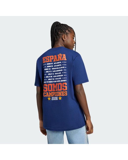 Adidas Blue Spain Away Wc26 Winner T-Shirt
