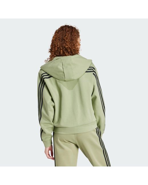 Adidas Green Future Icons 3-Stripes Full Zip Hoodie