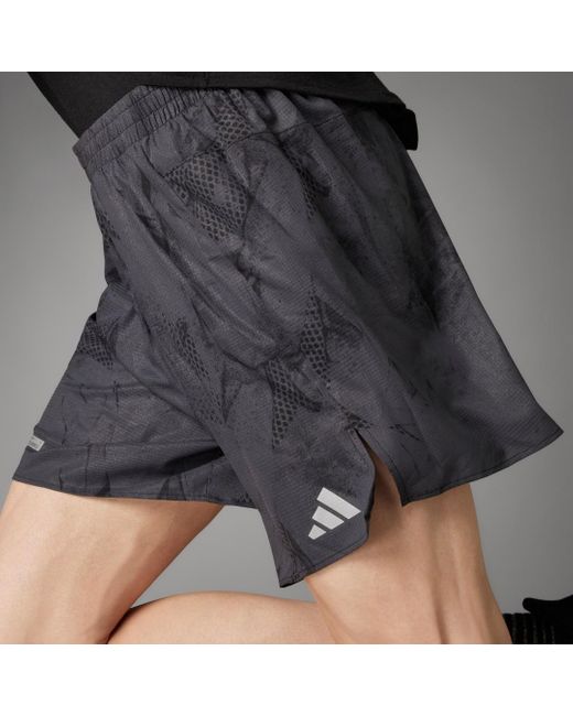 Adidas Gray Ultimate Allover Print Shorts for men
