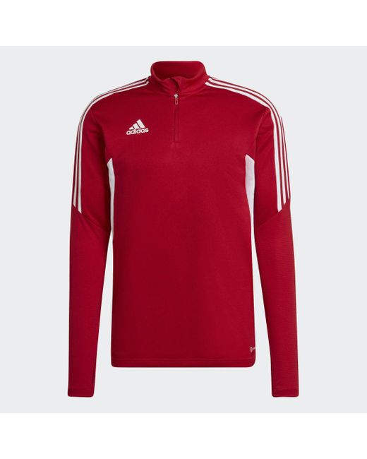 Adidas Red Con22 Tr Top Sweatshirt for men