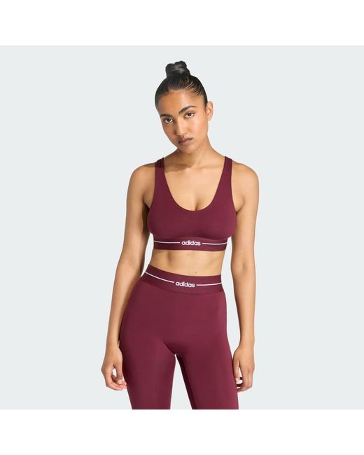 Adidas Red Hyperglam Light Support Bra
