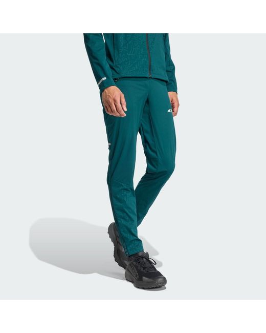 Adidas Green Terrex Xperior Cross-Country Ski Softshell Joggers for men