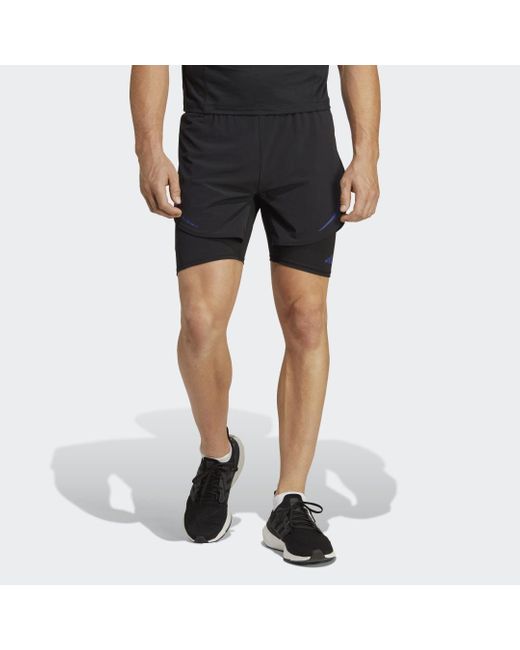 Adidas Black Heat.rdy Hiit 2-in-1 Training Shorts for men