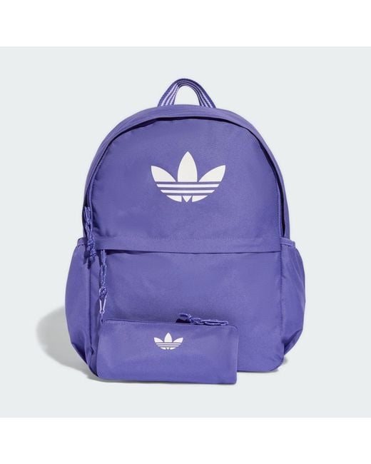 Adidas Purple Backpack With Pencil Case