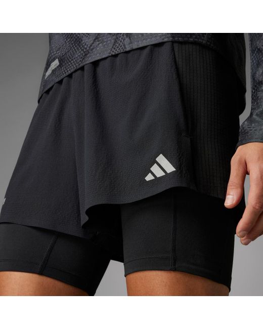Adidas Black Ultimate 2-in-1 Shorts for men