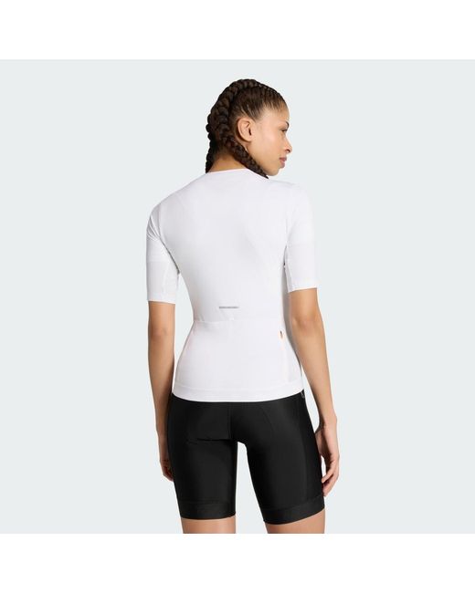 Adidas White Tempo Cycling Jersey