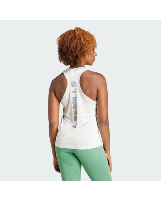 Les Mills Graphic Tank Top di Adidas Originals in Green
