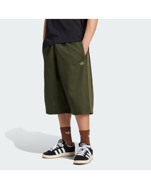 Adidas Green Adicolor Sst Cotton Twill Shorts for men