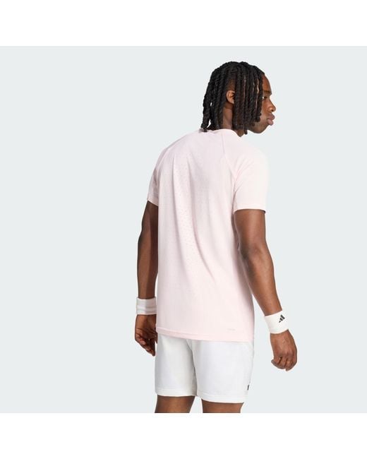 Adidas Pink Tennis Climacool+ Freelift T-Shirt Pro for men