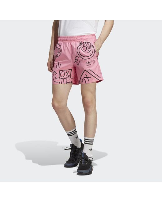 adidas Originals Mr. A Collab Zwemshort in het Roze voor heren | Lyst BE