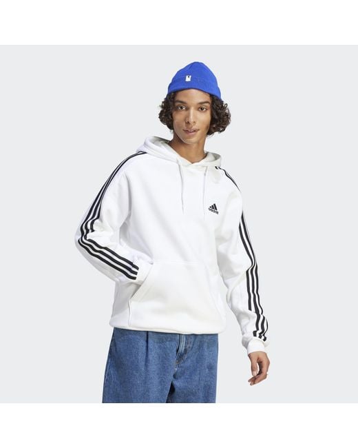 Adidas hoodie white mens sales