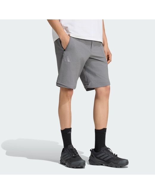 Adidas Gray Terrex Xperior Utilitas Clima365 Zip-Off Tracksuit Bottoms for men