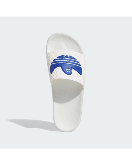 Adidas Blue Shmoofoil Slides for men