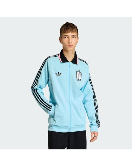 Adidas Blue Belgium Away Anthem Jacket for men