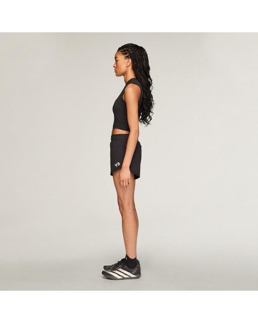 Adidas Black Y-3 Running Cropped Tank Top