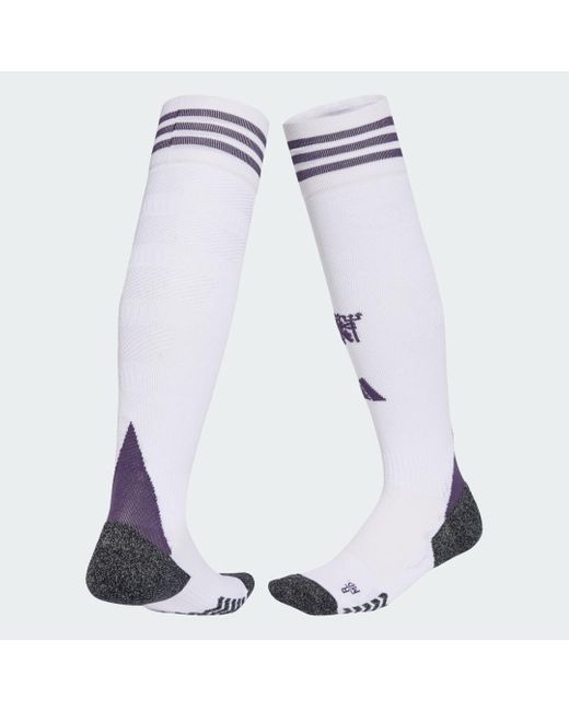 Adidas White Manchester United 25/26 Away Socks