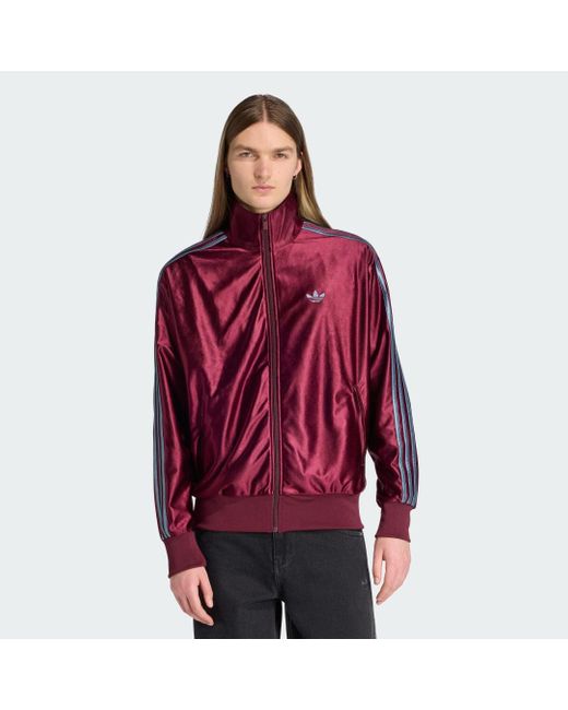 Adidas Red Firebird Metallic Tracktop for men