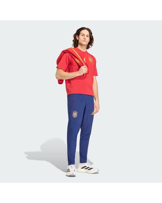 Adidas Blue Spain Tiro Travel Tracksuit Bottoms for men